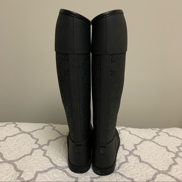 Gucci Knee High Rubber Rainboots - Picture 4 of 6